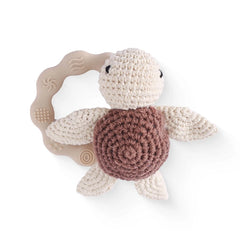 Crochet Animal Wooden Baby Rattle & Teether Toy