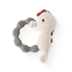 Crochet Animal Wooden Baby Rattle & Teether Toy