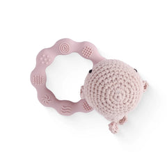 Crochet Animal Wooden Baby Rattle & Teether Toy