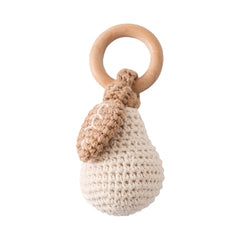 Crochet Animal Wooden Baby Rattle & Teether Toy